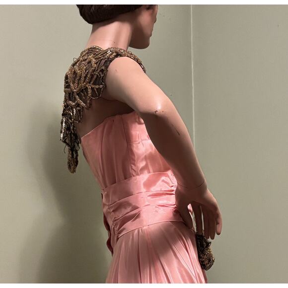 Vintage Gold/Black Bead/Sequin Silk Mesh Shoulder CAPE/SHAWL/WRAP 20s Style - Picture 5 of 5